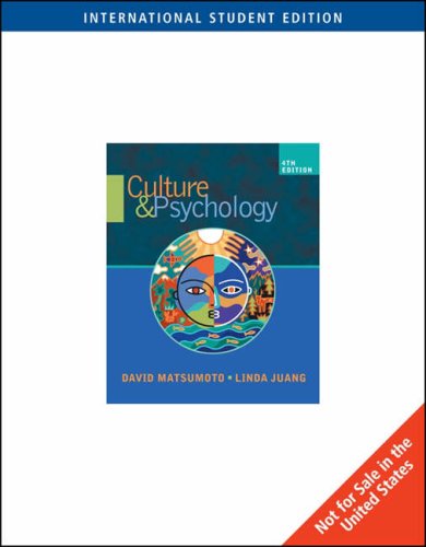9780495097976: Culture and Psychology