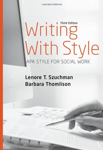 Beispielbild fr Writing with Style: APA Style for Social Work zum Verkauf von SecondSale