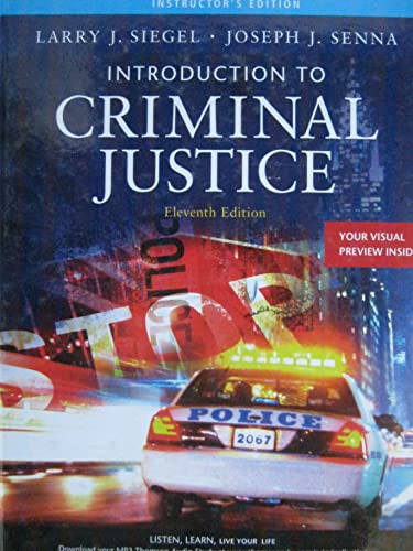 9780495101611: CRIMINAL JUSTICE [Gebundene Ausgabe] by Siegel, Larry J.; Senna, Joseph J.