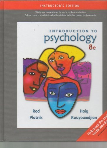 9780495103219: Introduction to Psychology Instructor's Edition.