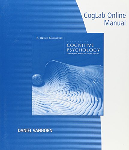 Stock image for COGNITIVE PSYCHOLOGY:COGLAB ON for sale by TextbookRush
