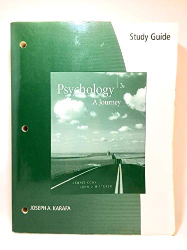 Stock image for Study Guide for Coon S Psychology: A Journey, 3rd for sale by ThriftBooks-Dallas