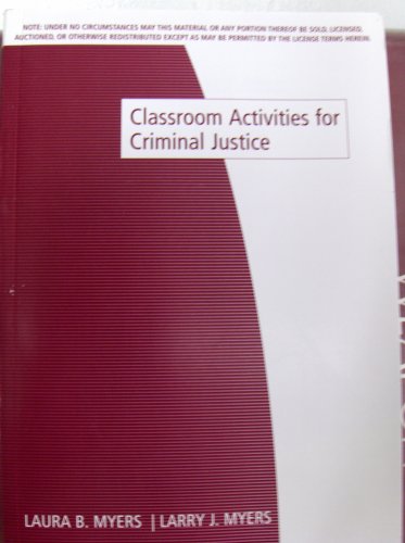 Beispielbild fr Classroom Act Criminal Justice zum Verkauf von SecondSale