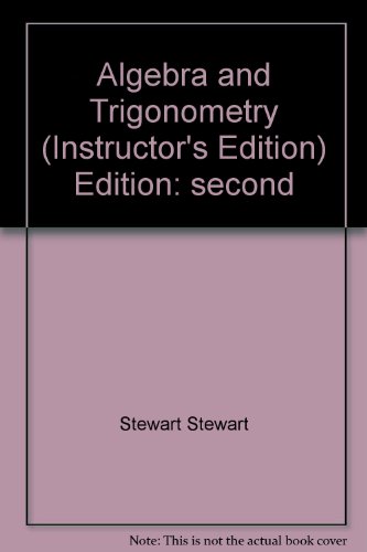 Stock image for Algebra and Trigonometry (Instructor's Edition) for sale by BookHolders