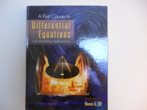 Beispielbild fr A First Course in Differential Equations : With Modeling Applications zum Verkauf von Better World Books