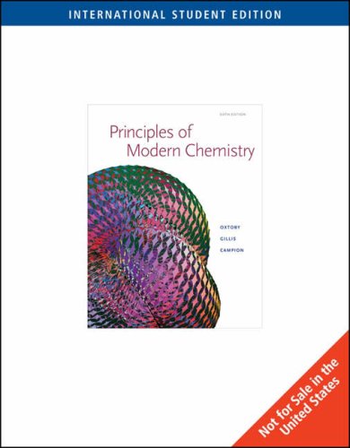 Beispielbild fr Principles Of Modern Chemistry 6Ed (Pb) zum Verkauf von Wonder Book