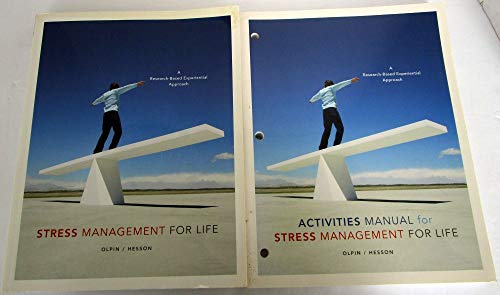 Beispielbild fr Stress Management for Life: A Research-Based Experiential Approach (with Activity Manual) zum Verkauf von SecondSale