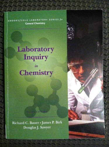 Beispielbild fr Laboratory Inquiry in Chemistry (Brooks / Cole Laboratory Series for General Chemistry) zum Verkauf von SecondSale