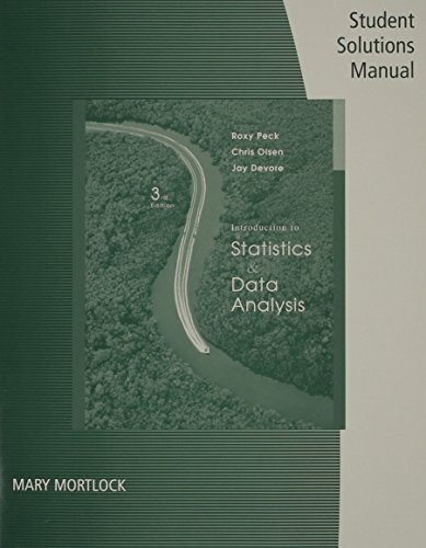 9780495118763: Student Solutions Manual for Peck/Olsen/Devore's Introduction to Statistics and Data Analysis, 3rd