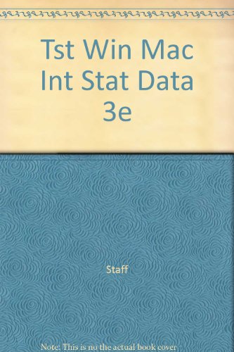 Imagen de archivo de Tst Win Mac Int Stat Data 3e a la venta por Dailey Ranch Books