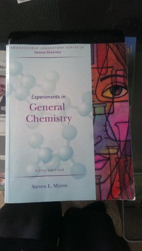 Experiments in General Chemistry (9780495125389) by Murov, Steven L.