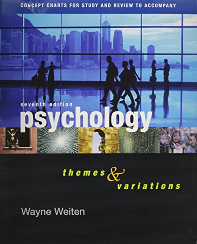 Stock image for Concept Charts for Study and Review to Accompany Psychology: Themes and Variations for sale by SecondSale