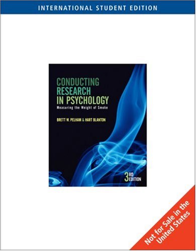 9780495172093: Conducting Research in Psychology: Measuring the Weight of Smoke
