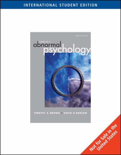 9780495187608: Casebook in Abnormal Psychology