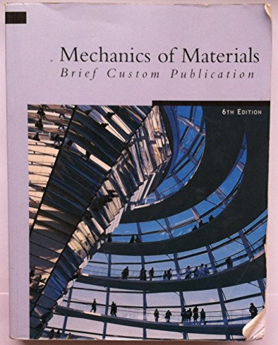 Imagen de archivo de Mechanics of Materials Brief Custom Publication a la venta por HPB-Red