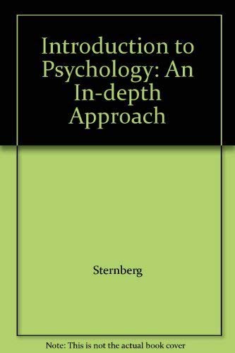 9780495267904: Introduction to Psychology: An In-depth Approach [Paperback] by Sternberg