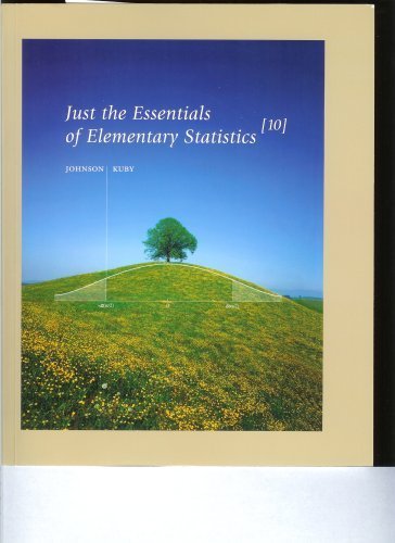 Imagen de archivo de Just the Essentials of Elementary Statistics a la venta por Better World Books