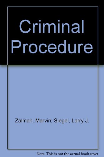 Beispielbild fr Criminal Procedure zum Verkauf von Wonder Book