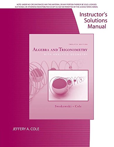 9780495382324: Algebra and Trig Indtructors Manual