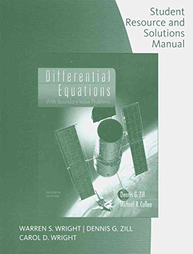 Stock image for Student Solutions Manual for Zill/Cullen's Differential Equations with Boundary-Value Problems, 7th for sale by BooksRun