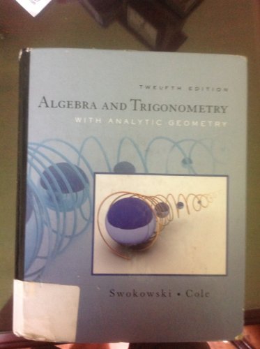 9780495383420: Algebra and Trigonometry with Analytic Geometry