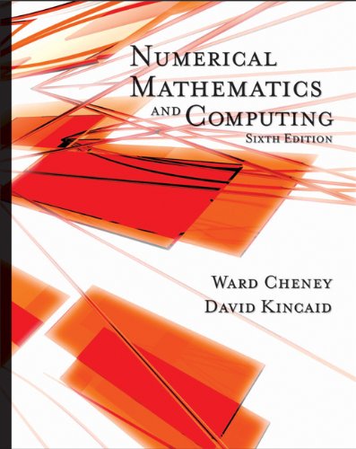 Imagen de archivo de Student Solutions Manual for Cheney/Kincaid  s Numerical Mathematics and Computing a la venta por HPB-Red