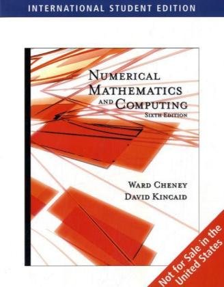 Beispielbild fr Numerical Mathematics and Computing zum Verkauf von Anybook.com