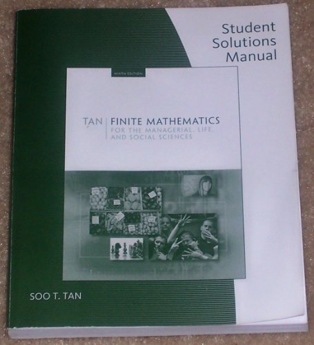 Stock image for Finite Mathematics for the Managerial, Life, and Social Sciences for sale by Better World Books