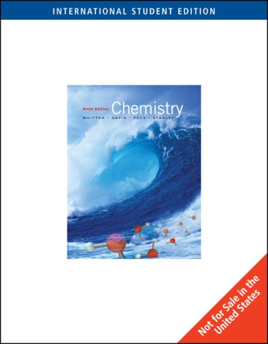 Imagen de archivo de Chemistry Whitten, Kenneth W.; Davis, Raymond E. and Peck, Larry a la venta por Re-Read Ltd