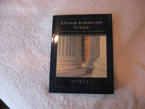 Stock image for A Concise Introduction to Logic - Custom Edition f for sale by HPB-Red
