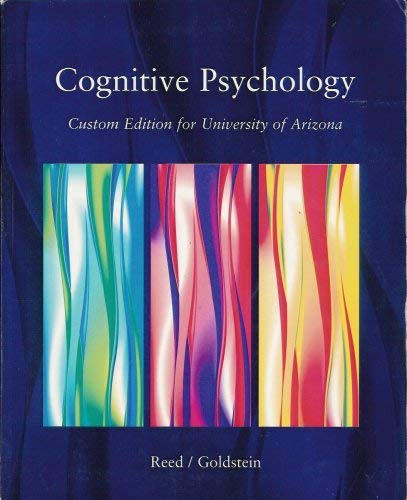 Stock image for Cognitive Psychology - Custom Edition for University of Arizona for sale by HPB-Red