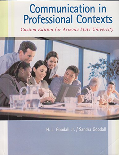 9780495455745: Communication in Professional Contexts : Custom Edition for Arizona State University