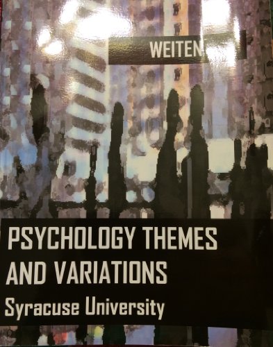 Stock image for Psychology Themes and Variants Custom Edition for Syracuse University for sale by The Book Cellar, LLC