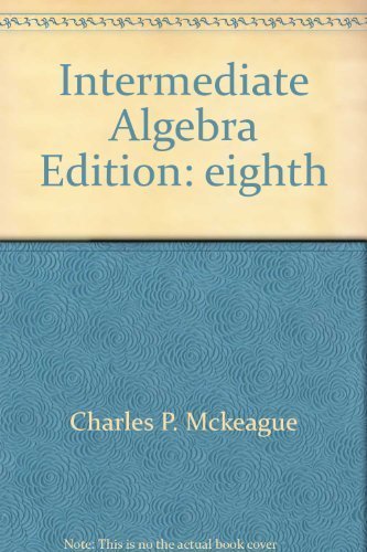 Imagen de archivo de Intermediate Algebra a la venta por BookHolders