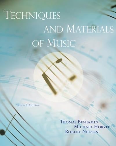 Beispielbild fr Techniques and Materials of Music : From the Common Practice Period Through the Twentieth Century zum Verkauf von Better World Books