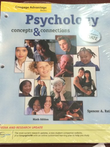 Psychology: Concepts and Connections, Media and Research Update (Thomson Advantage Books) (9780495503651) by Rathus, Spencer A.