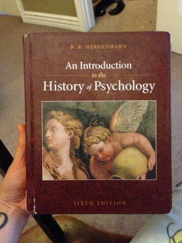 Imagen de archivo de An Introduction to the History of Psychology (PSY 310 History and Systems of Psychology) a la venta por Jenson Books Inc