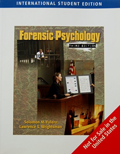 9780495506515: Forensic Psychology, International Edition