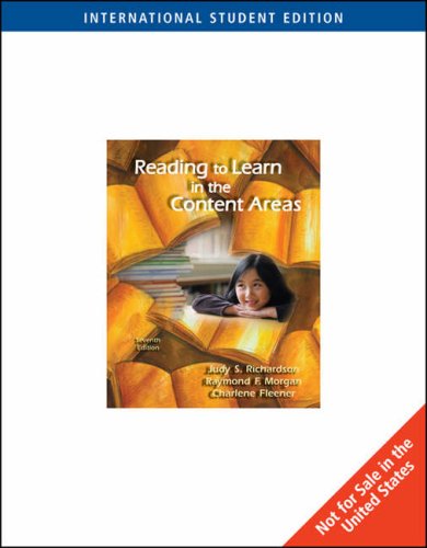 Beispielbild fr Reading To Learn In The Content Areas, International Edition, 7Th Edition zum Verkauf von SMASS Sellers
