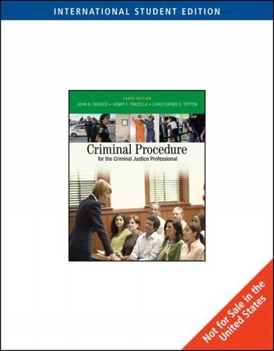 Beispielbild fr Criminal Procedure For The Criminal Justice Professional, International Edition, 10Th Edition zum Verkauf von Basi6 International
