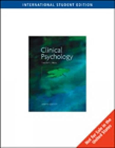 Beispielbild fr Clinical Psychology. zum Verkauf von ThriftBooks-Dallas