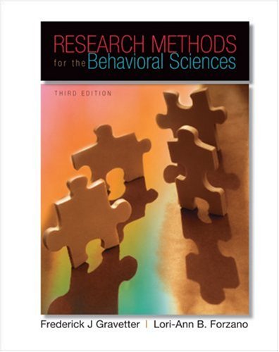9780495509783: Research Methods for the Behavioral Sciences