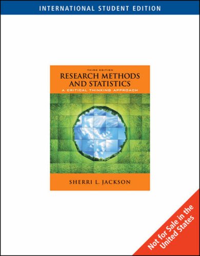 9780495510062: Research Methods and Statistics: A Critical Thinking Approach