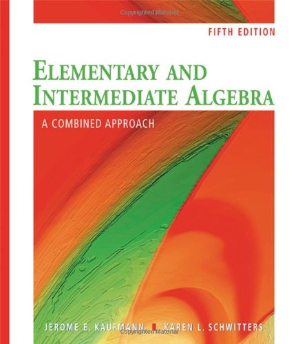 Stock image for Elementary and Intermediate Algebra: A Combined Approach for sale by ThriftBooks-Atlanta