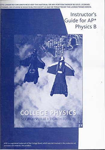 Stock image for Ap Teacher Guide College Physics 8e ; 9780495556305 ; 0495556300 for sale by APlus Textbooks