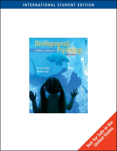 Beispielbild fr Developmental Psychology: Childhood and Adolescence zum Verkauf von Anybook.com