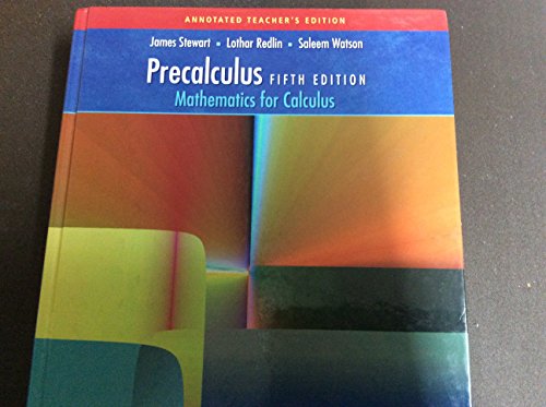 Imagen de archivo de Precalculus Fifth Edition Mathematics for Calculus Annotated Teachers Edition a la venta por HPB-Red