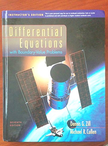 Stock image for Differential Equations with Boundary-Value Problems Seventh 7th Edition Instructor's Edition for sale by SecondSale