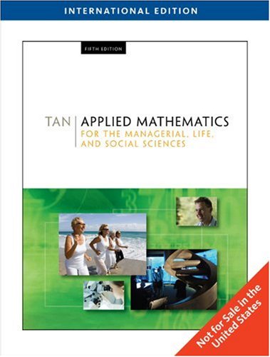 9780495559993: Applied Mathematics for the Managerial, Life, and Social Sciences