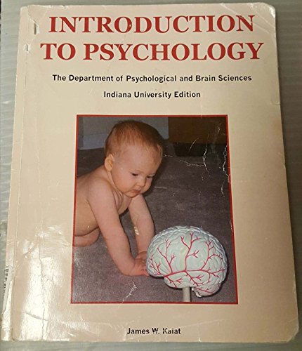 9780495562290: Introduction to Psychology (The Department of Psychological and Brain Sciences - Indiana University Edition)